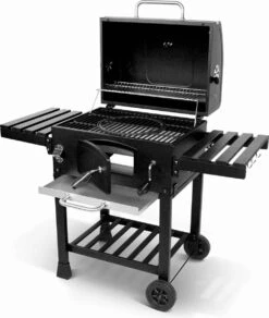 Alice's Garden Houtskool BBQ Bernard - Smoker - Verstelbare Houtskoolbak - Zwart -Barbecue Benodigdheden 1014x1200