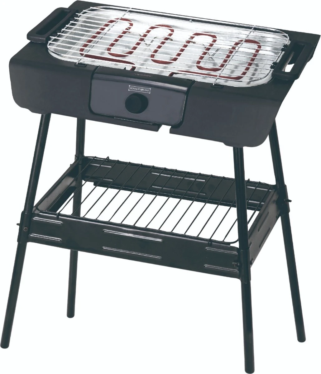 Royalty Line Elektrische Barbecue - Indoor En Outdoor BBQ - Tafelgrill - Elektrische Grill - Grill Oppervlak 40x24 Cm - 2000W - Met Stand - Zwart 4 Royalty Line Elektrische Barbecue - Indoor En Outdoor BBQ - Tafelgrill - Elektrische Grill - Grill Oppervlak 40x24 Cm - 2000W - Met Stand - Zwart - Afbeelding 2