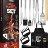 Squago BBQ Accesoires XXL Set Met Schort - Gereedschap - Gereedschapset Tang Borstel Mat 2 Squago BBQ Accesoires XXL Set Met Schort - Gereedschap - Gereedschapset Tang Borstel Mat -Barbecue Benodigdheden 1031x1200
