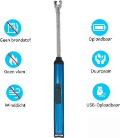 Elektrische Aansteker – USB Oplaadbaar - Blauw – Fornuis – BBQ – Openhaard – Lange Flexibele Aansteker -Barbecue Benodigdheden 1042x1200 3