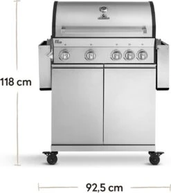 Burnhard Gas BBQ Big FRED Deluxe - 4 Branders - Incl. Keramische Infraroodbrander & Afdekhoes - Deluxe -Barbecue Benodigdheden 1063x1200 1