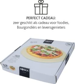 Boska Pizzasteen Deluxe - Voor Oven & BBQ - Knapperige Pizza's - Ø 29.5 Cm - BBQ Accessoires -Barbecue Benodigdheden 1069x1200
