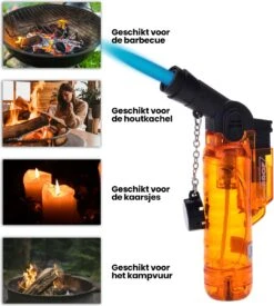 Prof Turbo Aansteker - Stormaansteker - Kaarsen - BBQ - Sigaren - 1 St -Barbecue Benodigdheden 1078x1200
