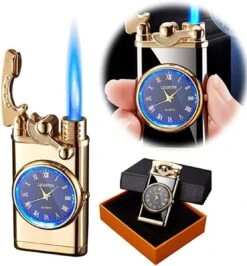 Flametimer Exclusieve Aansteker Met Horloge, 2 Stuks Willekeurig, Winddichte Draagbare Kaars Aansteker Voor Kaars Koken BBQ, Vuurwerk, Zak Zaklamp Aansteker Met Geschenkdoos, Cool Gift -Barbecue Benodigdheden 1113x1200 2