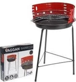 Houtskoolbarbecue Ø33 Cm | Verstelbare Grill BBQ | Halfopen | Zwart / Rood -Barbecue Benodigdheden 1116x1200 1