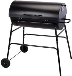 BBQ XL Houtskoolbarbecue - Cilindervorm - Grilloppervlak (LxB) 71 X 35 Cm - Zwart -Barbecue Benodigdheden 1141x1200
