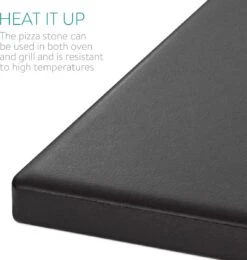 Navaris Pizzasteen XL Voor Oven En Barbecue - Rechthoekige Pizzaplaat 38 X 30 Cm - Inclusief Receptenboek - Keramisch Geglazuurd - Zwart -Barbecue Benodigdheden 1142x1200 4