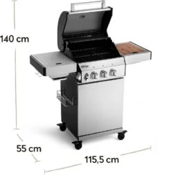 Burnhard Gas BBQ FRED JR. Deluxe - 2 Branders - Incl. Keramische Infraroodbrander & Afdekhoes - Deluxe 38 Burnhard Gas BBQ FRED JR. Deluxe - 2 Branders - Incl. Keramische Infraroodbrander & Afdekhoes - Deluxe -Barbecue Benodigdheden 1170x1200