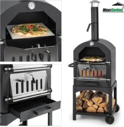 MaxxGarden Pizza Oven - Smoker Barbecue Op Hout, Houtskool Of Pellets - 45 X 65 X 158cm -Barbecue Benodigdheden 1175x1200 3