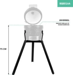 VONROC Kamado Onderstel – Prettige Werkhoogte Van 75cm - Universeel Voor 13 Inch Kamado Barbecues -Barbecue Benodigdheden 1178x1200 5