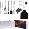 BBQ Accesoires Gereedschapset Koffer Set Tang Borstel Schort Barbecue Dagdeals - Chef Cook BBQ Accessoires Set -Barbecue Benodigdheden 1183x1200 1