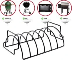 Rednas Sparerib Rek Bbq - Incl. Bakkwast - Bbq Rek - Bbq Accessoires - Rib Rack - Kiphouder - Bbq Gereedschap -Barbecue Benodigdheden 1200x1000 1