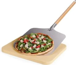 Blumtal - Pizzasteen Met XL Pizza Schep - Professionele Pizza Set - Cordieriet Pizza Stone -Barbecue Benodigdheden 1200x1036