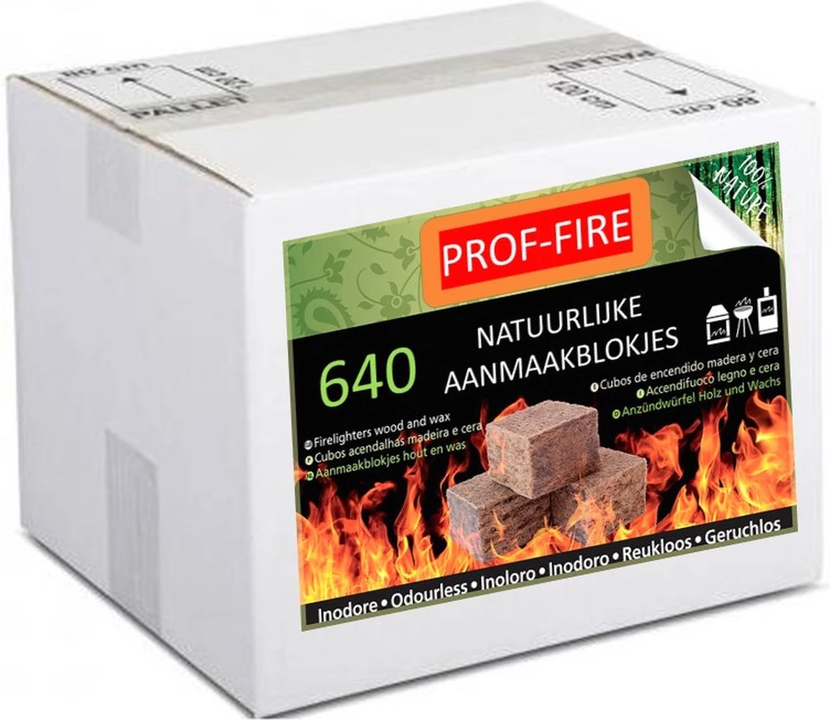PROF-FIRE - 640 Aanmaakblokjes Bruin- Voordeelbox - Ecologisch - Milieuvriendelijk - CO2 Neutraal - Fire-Up Kwaliteit 3 PROF-FIRE - 640 Aanmaakblokjes Bruin- Voordeelbox - Ecologisch - Milieuvriendelijk - CO2 Neutraal - Fire-Up Kwaliteit