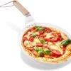 Nowad Pizzaschep RVS Rond Voor BBQ En Oven - 30,5 Cm - Pizzaspatel - Taartschep - Houten Handvat - Ophangbaar - Rond - Vaatwasbestendig - Keukenaccessoires -Barbecue Benodigdheden 1200x1041