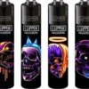 Clipper Classic Large "Skulls #21" Aanstekers (4 Stuks) -Barbecue Benodigdheden 1200x1053 2