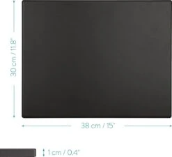 Navaris Pizzasteen XL Voor Oven En Barbecue - Rechthoekige Pizzaplaat 38 X 30 Cm - Inclusief Receptenboek - Keramisch Geglazuurd - Zwart -Barbecue Benodigdheden 1200x1093 1