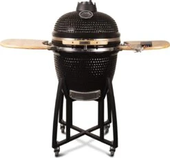 Patton - Kamado 21" - Premium Black - Keramische Barbecue - Incl. Bluetooth Kerntemperatuurmeter - LED Verlichting - Large - Compleet - Zwart -Barbecue Benodigdheden 1200x1111
