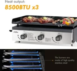 Bighorn Plancha Grill - Gasbarbecue – Tabletop – Draagbaar – 3 Branders 20 Bighorn Plancha Grill - Gasbarbecue – Tabletop – Draagbaar – 3 Branders -Barbecue Benodigdheden 1200x1118 1