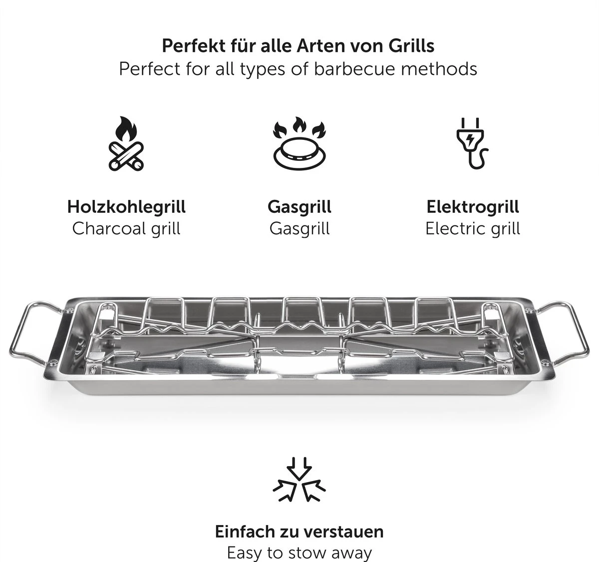 Blumtal BBQ Rek - Robuuste Roestvrijstalen Kippenpoot Rek - Voor 12 Poten - Kippengrillstandaard - Vaatwasmachinebestendig 5 Blumtal BBQ Rek - Robuuste Roestvrijstalen Kippenpoot Rek - Voor 12 Poten - Kippengrillstandaard - Vaatwasmachinebestendig - Afbeelding 3