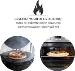 Boska Pizzasteen Deluxe - Voor Oven & BBQ - Knapperige Pizza's - Ø 29.5 Cm - BBQ Accessoires -Barbecue Benodigdheden 1200x1131 1