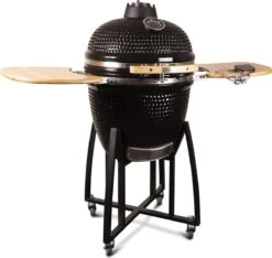 Patton - Kamado 21" - Premium Black - Keramische Barbecue - Incl. Bluetooth Kerntemperatuurmeter - LED Verlichting - Large - Compleet - Zwart -Barbecue Benodigdheden 1200x1139