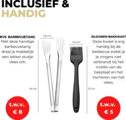 Ozocozy BBQ-ONE Houtskool Tafelbarbecue - Ø30 Cm- Zwart - Incl. Draagtas, Siliconen Bakkwast En RVS-Barbecuetang -Barbecue Benodigdheden 1200x1141