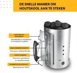 Kolen Starter GROOT - Brikettenstarter Met Veiligheidshandgreep - Snelstarter Voor Barbecue - BBQ Houtskool Starter -Barbecue Benodigdheden 1200x1146 2