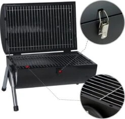 MaxxGarden BBQ - Houtskool Barbecue - Smoker Barbecue - Grilloppervlak (LxB) 38 X 52 Cm - Met Dubbel Grill Vlak - Zwart -Barbecue Benodigdheden 1200x1148