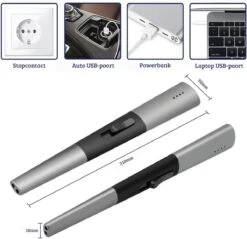Allkinds Lange Elektrische Plasma Aansteker - USB Oplaadbaar - Vlamloze Elektrische Aansteker Voor Keuken, Kaars, BBQ Of Openhaard - Zwart - In- En Outdoor - Chique Design -Barbecue Benodigdheden 1200x1162 2