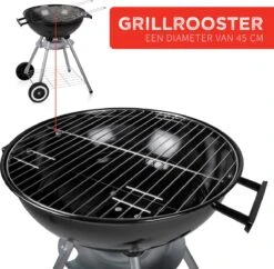 BBQ Collection Houtskoolbarbecue - Kogelbarbecue 45 X 60 Centimeter - Ronde Barbecue - Barbecue Op Wielen - Zwart - Metaal -Barbecue Benodigdheden 1200x1174 1