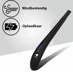 Oplaadbare Lange Elektrische Aansteker - Zwart - Duurzame Plasma Aansteker - Inclusief Cadeauverpakking - BBQ - Kaarsen -Barbecue Benodigdheden 1200x1178