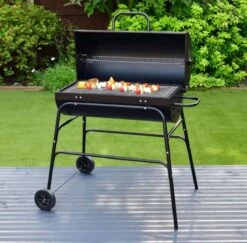 BBQ XL Houtskoolbarbecue - Cilindervorm - Grilloppervlak (LxB) 71 X 35 Cm - Zwart -Barbecue Benodigdheden 1200x1182 1