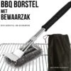 Gohh BBQ Borstel Met Schraper - Schoonmaakborstel - Barbecue Krabber Met Handige Bewaarzak 2 In 1 -Barbecue Benodigdheden 1200x1186
