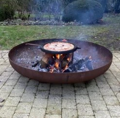 Chefs Cuisine Gietijzeren Grillpan - Grillpan Gietijzer - Gietijzer Bbq Grillpan - Gietijzeren Grillplaat - Pizzasteen - Plancha Gietijzer - Gietijzeren Bakplaat - Rond 36 Cm - Dubbelzijdig -Barbecue Benodigdheden 1200x1187 3