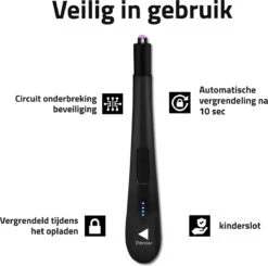 Oplaadbare Lange Elektrische Aansteker - Zwart - Duurzame Plasma Aansteker - Inclusief Cadeauverpakking - BBQ - Kaarsen -Barbecue Benodigdheden 1200x1190 2