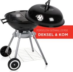 BBQ Collection Houtskoolbarbecue - Kogelbarbecue 45 X 60 Centimeter - Ronde Barbecue - Barbecue Op Wielen - Zwart - Metaal -Barbecue Benodigdheden 1200x1191 2