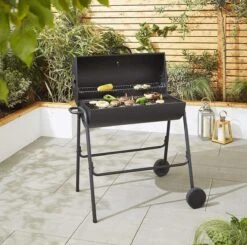 BBQ XL Houtskoolbarbecue - Cilindervorm - Grilloppervlak (LxB) 71 X 35 Cm - Zwart -Barbecue Benodigdheden 1200x1191