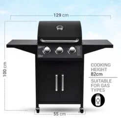 MaxxGarden Gas Barbecue - 3 Branders - Incl. Gratis BBQ Set -Barbecue Benodigdheden 1200x1200 1