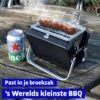 Mikamax Draagbare Mini BBQ - Barbecue - 's Werelds Kleinste Barbecue - Past In Je Broekzak - 18 × 6 × 15,5 Cm - 714 Gram - Mat Zwart -Barbecue Benodigdheden 1200x1200 101