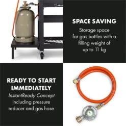 Klarstein Kingsville Double Barbecue - Houtskool- En Gasbarbecue - Smoker BBQ - Inclusief Deksels En Thermometer - Met 2 Roosters - Zwart -Barbecue Benodigdheden 1200x1200 109