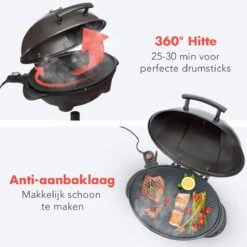 KitchenBrothers Elektrische BBQ - Met Grillplaat - Anti-aanbaklaag - Incl. Plank/Houders - Grilloppervlak 46,5x33,8cm - Tot 300°C - 2400W - Zwart 16 KitchenBrothers Elektrische BBQ - Met Grillplaat - Anti-aanbaklaag - Incl. Plank/Houders - Grilloppervlak 46,5x33,8cm - Tot 300°C - 2400W - Zwart -Barbecue Benodigdheden 1200x1200 129