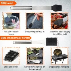 BBQ Accesoires Gereedschapset Koffer Set Tang Borstel Schort Barbecue Dagdeals - Chef Cook BBQ Accessoires Set -Barbecue Benodigdheden 1200x1200 165