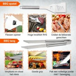 BBQ Accesoires Gereedschapset Koffer Set Tang Borstel Schort Barbecue Dagdeals - Chef Cook BBQ Accessoires Set -Barbecue Benodigdheden 1200x1200 167