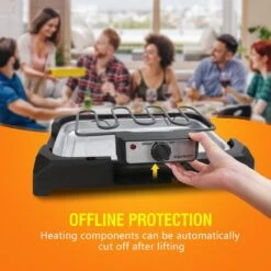 Aigostar Lava 30LDQ - Elektrische Grill - BBQ - Tafel Barbecue - Grilloppervlakte 41 X 24 Cm - 2000 Watt -Barbecue Benodigdheden 1200x1200 249