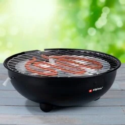 Alpina Elektrische BBQ - Tafel-Barbecue - Geen Rook - Binnen Barbecueën - 1250W - Ø 30 Cm - Zwart -Barbecue Benodigdheden 1200x1200 29