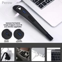 Oplaadbare Lange Elektrische Aansteker - Zwart - Duurzame Plasma Aansteker - Inclusief Cadeauverpakking - BBQ - Kaarsen -Barbecue Benodigdheden 1200x1200 301