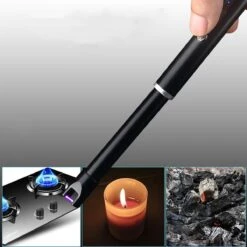 Oplaadbare Lange Dunne Elektrische Aansteker - Duurzame Plasma Aansteker - Inclusief Cadeauverpakking - BBQ – Kaarsen - Zwart -Barbecue Benodigdheden 1200x1200 321