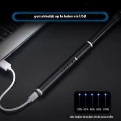 Oplaadbare Lange Dunne Elektrische Aansteker - Duurzame Plasma Aansteker - Inclusief Cadeauverpakking - BBQ – Kaarsen - Zwart -Barbecue Benodigdheden 1200x1200 322