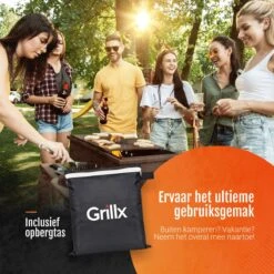 GrillX Barbecue Hoes - 145 X 61 X 117cm - BBQ Hoes Waterdicht - Beschermhoes Inclusief Trekkoord - BBQ Accesoires -Barbecue Benodigdheden 1200x1200 365